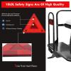 image10L0L Universal Golf Cart Rear Seat Safety Grab Bar Fits Club Car EZGO for Yamaha with Safety Triangles Red Directive Design Trailer Hitch Not Included