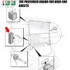 imageEZGO RXV Windshield Retaining Sash Clips for Golf Cart EZGO RXV 2008 Up Replacement Part 613136 603852 Not Applicable to EZGO TXT Width 13 inch 10 Inch Set of 2