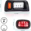 imageUniversal Golf Cart 12 Volt Headlight and Tail Light Kit for Club Car DS Carts Gas ampamp Electric Modelswith Upgrade Headlights Amber Turn Signals Brake Lights
