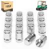 image10L0L 1220 Golf Cart Wheel Lug Nuts Kit for EZGO ampamp Club Car Replace OEM 14723G1 1701160 1010984 1011390 800573 Chrome Set of 16Chrome