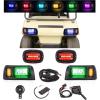 image10L0L Deluxe Golf Cart Light Kit for Club Car DS All Years Headlight Taillight Kit RGB Music Daytime Running Light with HighLow Beam Turn Signal Hazard Blinker Brake Light and Horn 12V60V Input