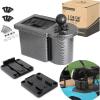 image10L0L Golf Cart Ball Washer and Club Cleaner Kit Detachable Golf Club Head and Ball Washer Golf Cleaner for EZGO Club Car YamahaCarbon Fiber Black