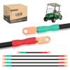 image10L0L Golf Cart Battery Cable Set for Yamaha G22 48V 4 Gauge 5 PCS Golf Cart Battery Wires 48V Volt with UltraLong Pure Copper Lugs