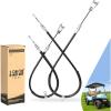 image10L0L Golf Cart Brake Cable Set for Club Car Precedent 2004up and Tempo 2018up Driver and Passenger Side Replace OEM 102557501 102557502 103528701 103528702