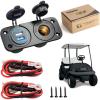 image10L0L Golf Cart Cigarette Lighter Outlet ampamp Quick Charge 30 DC 12V Input Waterproof USB Charger Power Socket Adapter Dual USB Ports Panel Universal for EZGO Club Car Yamaha Golf Cart Models