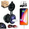 image10L0L Golf Cart Dual USB ChargerUSB PortQuick Charge 30 USB Outlet Universal fit EZGO Club Car and Yamaha Also fit MotorcycleATVBoat etc12V24V Input