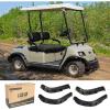image10L0L Golf Cart Fender Flares for Yamaha G14 G16 G19 G20 G22  Standard Front and Rear Golf Cart Mud Flaps WStainless Steel Screws Hardware Not For Modified Carts Bodies