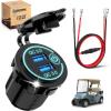 image10L0L Golf Cart Quick Charge QC 30 Dual USB Charger Socket 12V24V USB Outlet for Yamaha EZGO Club Car 12V Input Double USBs Ports with DIY Cars Port Outlet for Car Boat RV Motorcycle Truck