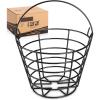 image10L0L Metal Range Golf Ball Baskets with Handle Golf Ball Storage Bucket Holds 50 Balls Each GolfBalls Not IncludedBlack