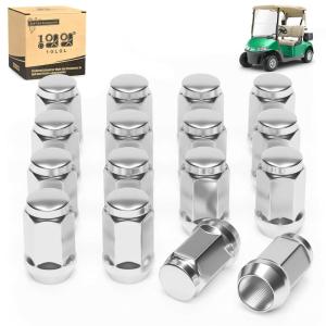 image10L0L 1220 Golf Cart Wheel Lug Nuts Kit for EZGO ampamp Club Car Replace OEM 14723G1 1701160 1010984 1011390 800573 Chrome Set of 16Chrome
