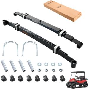 image10L0L 4 Leaf Club Car Precedent Heavy Duty Rear Leaf Spring Kit for Precedent Gas ampamp Electric 2004Up OEM 102509301102513001 with U Bolt and Bushings ampamp Sleeves