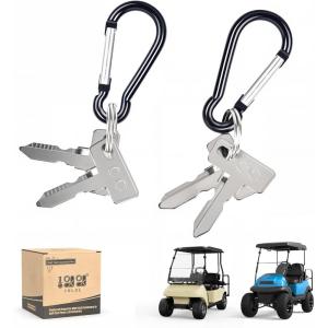 image10L0L 4 Pack Golf Cart Keys for Club Car DS 1982up Club Car Precedent 2004up Replace OEM 1012505With Dshaped Keychain