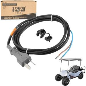 image10L0L Golf Cart 36 Volt 2 Prong DC Charger Cord with Plug for Yamaha EZGO Club Car OEM 14835G1 101643301 1013076