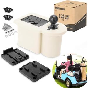 image10L0L Golf Cart Ball Washer and Club Cleaner Kit Detachable Golf Club Head and Ball Washer Golf Cleaner for EZGO Club Car YamahaKhaki