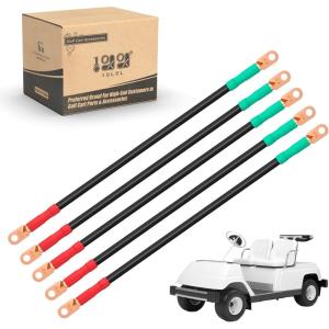 image10L0L Golf Cart Battery Cable Set 4 Gauge Wire 5pcs One Set for Yamaha G2 G8 G9 36 Volt Model 19851994