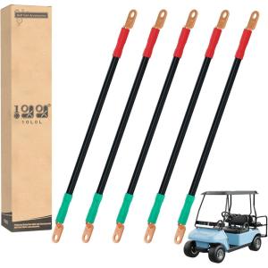 image10L0L Golf Cart Battery Cables 4 Gauge for Yamaha G2 G8 G9 36V Golf Cart Club Car DS 95 48V Club Car DS 1981 36V Welding Battery Pure Copper Flexible Cable with Terminal ConnectorStyleA