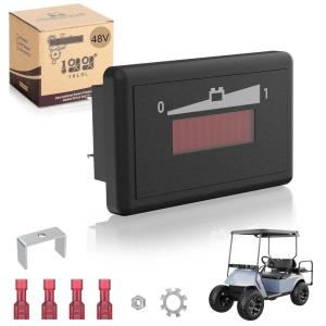 image10L0L Golf Cart Battery Meter 48V LED Batteries Power Indicator Compatible with Lead Acid Battery Powered Golf Cart for Yamaha Club Car EZGO Lift Lawn Mower Leaf Trimmer Motorhome etc