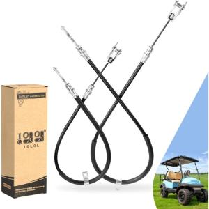 image10L0L Golf Cart Brake Cable Set for Club Car Precedent 2004up and Tempo 2018up Driver and Passenger Side Replace OEM 102557501 102557502 103528701 103528702