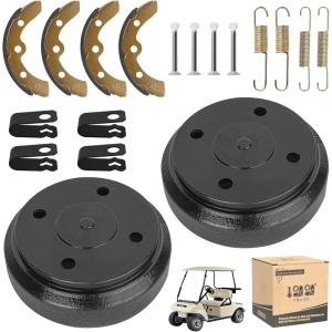 image10L0L Golf Cart Brake Drums ampamp Brake Shoes Spring Kit for Club Car DS 1995Up and Precedent 2004Up Gas and Electric Golf Carts Replace OEM 101791101 101823201 10603 101146610181630