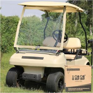 image10L0L Golf Cart Foldable Windshield for Club Car DS Portable Clear Film PVC ImpactResistant Windproof
