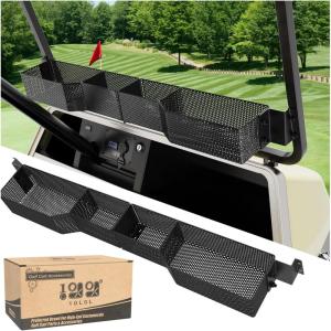 image10L0L Golf Cart Front Inner Basket for EZGO TXT ampamp RXV Dash Storage Box Metal Mesh Tray Organizer
