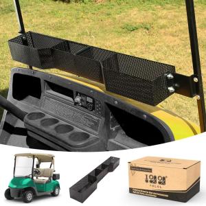 image10L0L Golf Cart Front Inner Storage Basket Compatible with EZGO TXT ampamp RXV Models Large Compartments Dashboard Front Storage Tray Organizer
