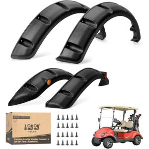 image10L0L Golf Cart Front Rear Fender Flares for Yamaha G14 G16 G19 G22 with Metal Hardware Set of 4Not fit modified models