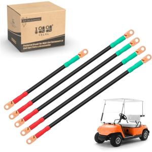 image10L0L Golf Cart G22 Battery Cables 48V for Yamaha G22 Golf Cart 4 Gauge 5 PC Golf Cart Battery Cable Kit  5 Pack