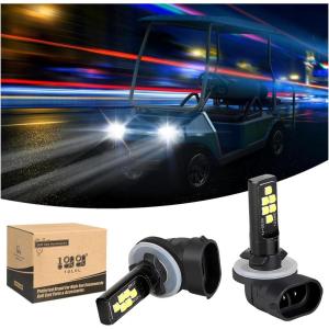 image10L0L Golf Cart Headlights Bulb for EZGO 1994up Club Car DS 1999up and Precedent 2004up Replacement Golf Cart Headlight Bulb Kit for 12V Headlamps ampamp Fog Lights Pack of 2