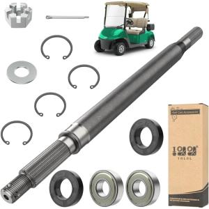 image10L0L Golf Cart RXV Passenger Side Rear Spline Axle Shaft with Bearing Seal Kit fit EZGO RXV Electric 2008 UP OEM 620341 614209162quot Long
