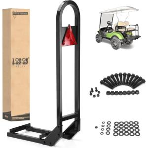 image10L0L Golf Cart Rear Seat Grab Bar  Heavy Duty Safety Handrail for Rear Seat Passenger Security  Universal Fit Black