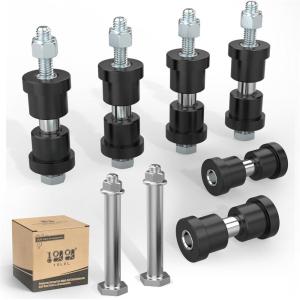 image10L0L Golf Cart Rear Spring Bushing Kit for EZGO TXT ampamp Medalist 1994up Club Car DS 1981up12 Bushings 6 Metal SpacersBlack