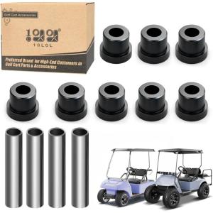 image10L0L Golf Cart Rear Spring Bushing Kit for EZGO TXT ampamp Medalist 1994up Club Car DS 1981up8 Bushings 4 Metal SpacersBlack
