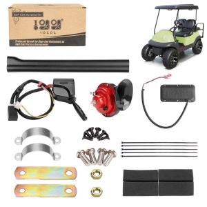 image10L0L Golf Cart Turn Signal Kit with Horn Button Blinker Switch Brake Light Pad Switch Only Fits Light Kit with 9Pin Plug Upgrade Wiring Harness  12V Operation