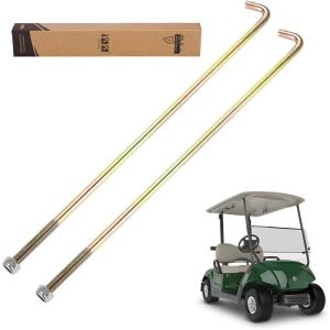 image10L0L Golf Cart Zinc Plated Battery Hold Down Rod 125quot JBolt ampampNut for Yamaha G29 Drive Electric Models Replace OEM JW2H21330000 2 Packs