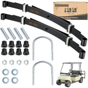 image10L0L Heavy Duty Rear Spring Kit for Club Car DS 1981up Golf Cart 4 Leafs Spring with Bushings Spacers ampamp U Bolts OEM 102006501 1014675 1011149