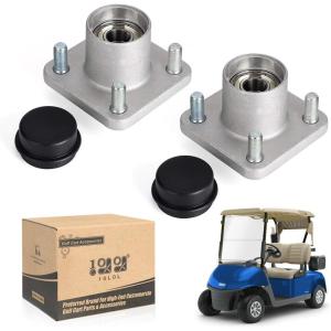 image10L0L RXV Front Wheel Hub Assembly with Hub BearingsOil SealsDust Covers for EZGO RXV GampampE Golf Carts 2008 Up OEM 609603 600001 6204 Pack of 2