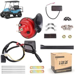 imageGolf Cart Turn Signal Kit with Horn Brake Hazard Light Switch Universal Deluxe Light 9Pin Plug Upgrade Wiring Harness Kit 12 Volts