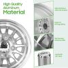 image10L0L 10 Inch Golf Cart Wheel Hubs 4Pack with SS Center Caps  For Yamaha Club Car EZGO  10x7 4  1016 Bolt Pattern 25mm Offset  Durable Powder Coated Aluminum Wheels Overall BlackSilvery White