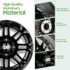 image10L0L 12 Inch Golf Cart Wheel Hubs 4Pack with SS Center Caps  For Yamaha Club Car EZGO  12x7 4  1016 Bolt Pattern 25mm Offset  Durable Powder Coated Aluminum Wheels Overall BlackOverall Black