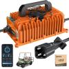 image10L0L 15 Amp 48 Volt Golf Cart Charger for Club Car DS Precedent Smart Golf Cart Battery Charger 3 Battery Types Support Battery Repair Automatic Power Recharge IP67 WaterproofOrange