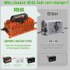 image10L0L 15 Amp 48 Volt Golf Cart Charger for Club Car DS Precedent Smart Golf Cart Battery Charger 3 Battery Types Support Battery Repair Automatic Power Recharge IP67 WaterproofOrange