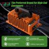 image10L0L 15 Amp 48 Volt Golf Cart Charger for Club Car DS Precedent Smart Golf Cart Battery Charger 3 Battery Types Support Battery Repair Automatic Power Recharge IP67 WaterproofOrange