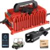 image10L0L 15 Amp 48 Volt Golf Cart Charger for Club Car DS Precedent Smart Golf Cart Battery Charger 3 Battery Types Support Battery Repair Automatic Power Recharge IP67 WaterproofRed