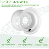 image10L0L 4 Pack 10quot White Steel Golf Cart Wheel Fits Yamaha Club Car EZGO Cushman Centered and 4x1016mm Bolt Pattern10x7  Centered