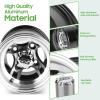 image10L0L 8 Inch Golf Cart Wheel Hubs 4Pack with SS Center Caps  For Yamaha Club Car EZGO  7x8 4  1016 Bolt Pattern 27mm Offset  Durable Powder Coated Aluminum Wheels  Silvery WhiteGlossy Black