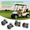 image10L0L 8quot10quot12quot14quot Golf Cart Aluminum Wheels  Upgrade Set of 4 with SS Center Caps  Lightweight Durable Design for Enhanced Handling ampamp Custom Style Machined Black SilverMA063Black
