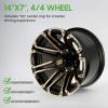 image10L0L 8quot10quot12quot14quot Golf Cart Aluminum Wheels  Upgrade Set of 4 with SS Center Caps  Lightweight Durable Design for Enhanced Handling ampamp Custom Style Machined Black SilverHT036Aurum Gold Luxury Painted