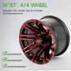 image10L0L 8quot10quot12quot14quot Golf Cart Aluminum Wheels  Upgrade Set of 4 with SS Center Caps  Lightweight Durable Design for Enhanced Handling ampamp Custom Style Machined Black SilverHT036Crimson Metallic HighGloss