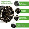 image10L0L 8quot10quot12quot14quot Golf Cart Aluminum Wheels  Upgrade Set of 4 with SS Center Caps  Lightweight Durable Design for Enhanced Handling ampamp Custom Style Machined Black SilverHT036 Aurum Gold Luxury Painted
